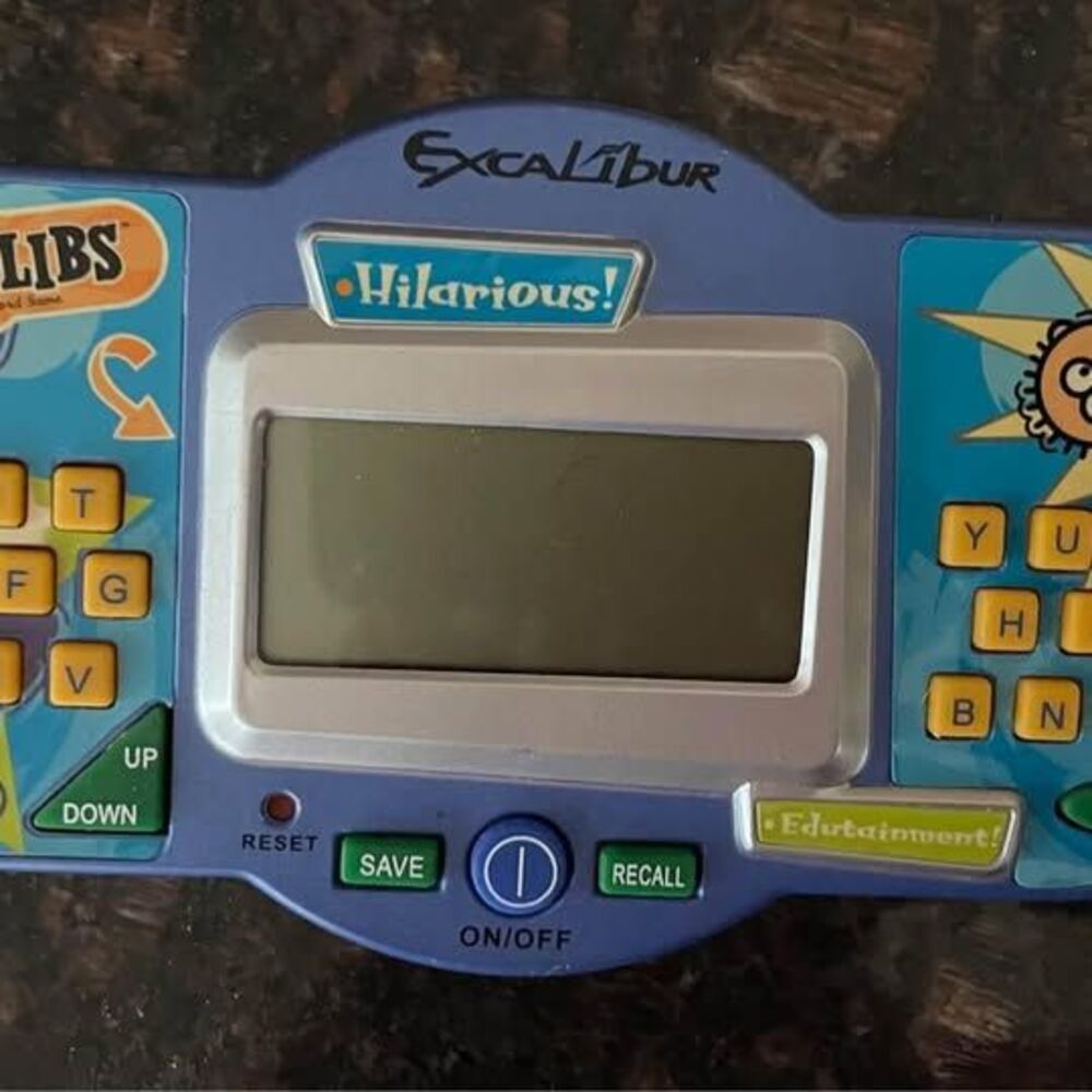 MAD LIBS Electronic Handheld
Kids Learning Video Word Game
EXCALIBUR RARE